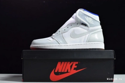 RACER BLUE JORDAN - 1 HIGH ZOOM WHITE RETRO 1014